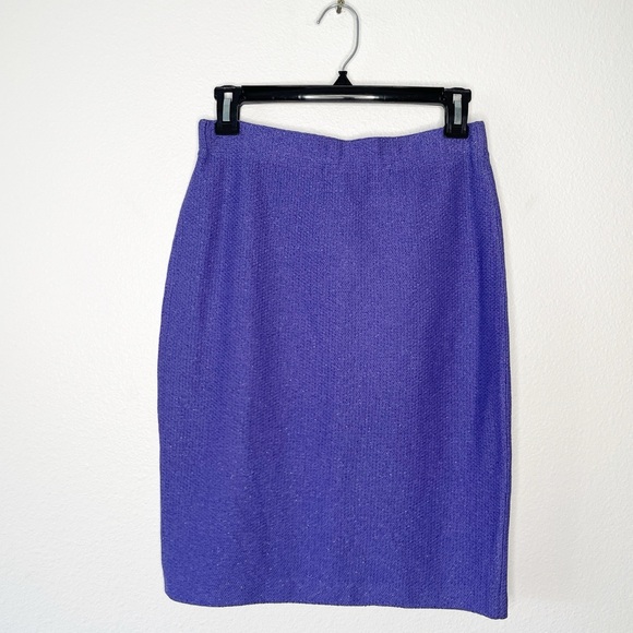 NWT ST. John Collection by Marie Gray Knit Wool Skirt K719491 in Violet Size 2 - Picture 1 of 5